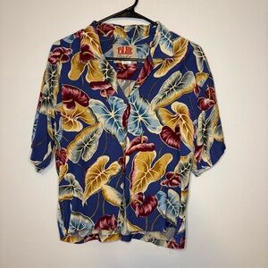 Vintage Hawaiian Shirt - Leaves